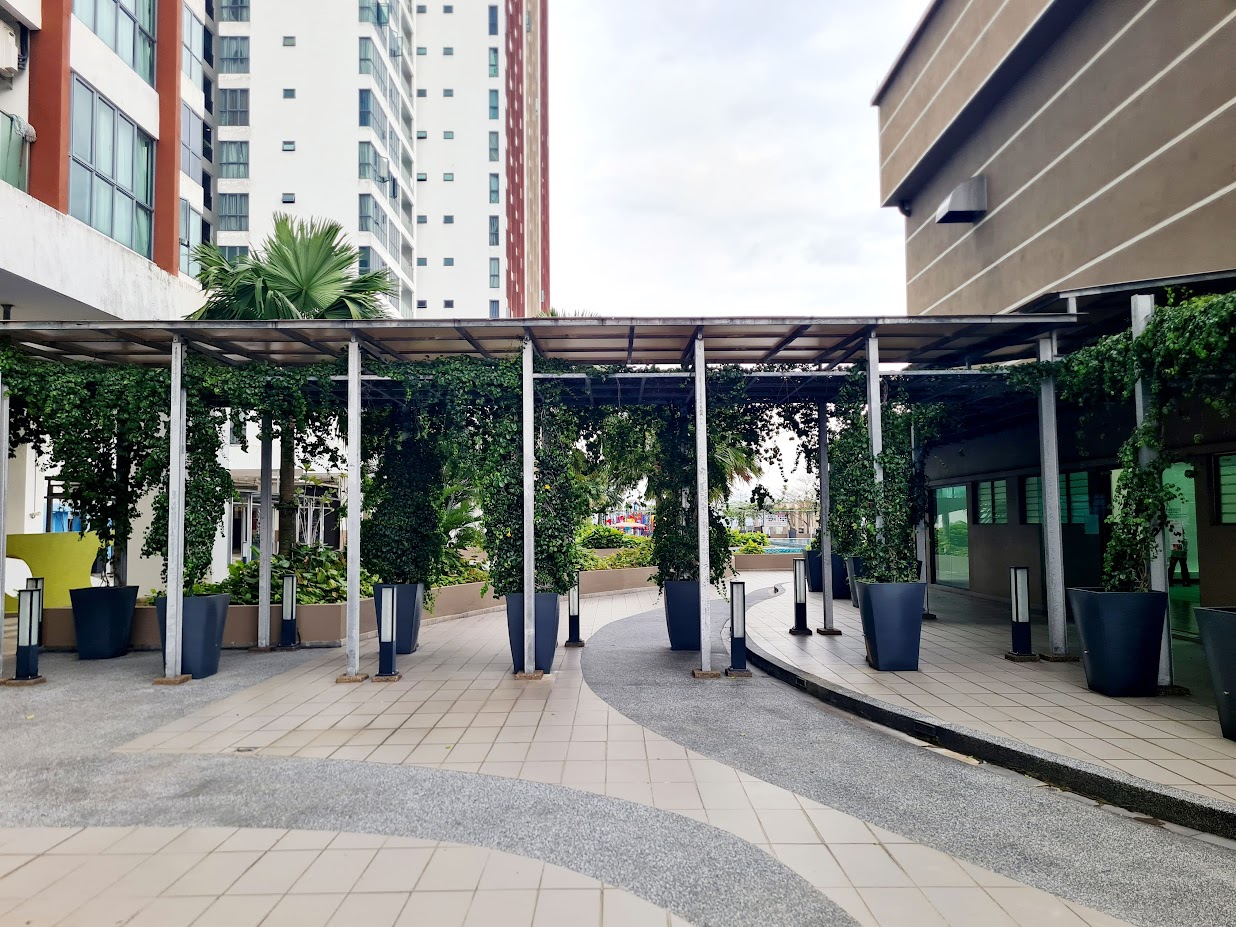 Garden walkway inside Amerin Residence